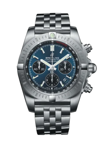 Breitling - AB0115101C1A1 Chronomat B01 Chronograph 44 Stainless Steel / Blackeye Blue / Bracelet