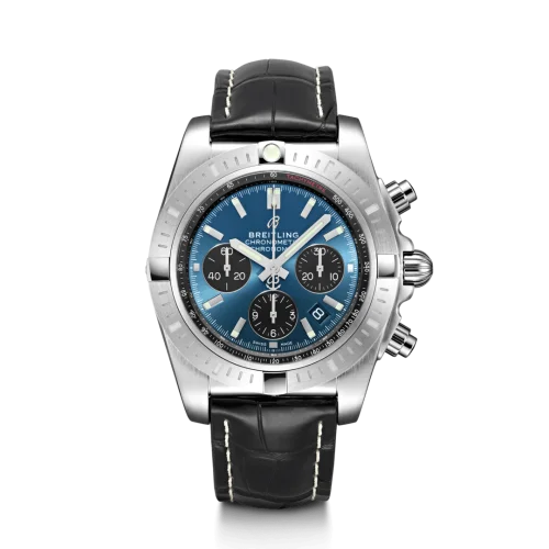 Breitling - AB0115101C1P2 Chronomat B01 Chronograph 44 Stainless Steel / Blackeye Blue / Croco / Pin