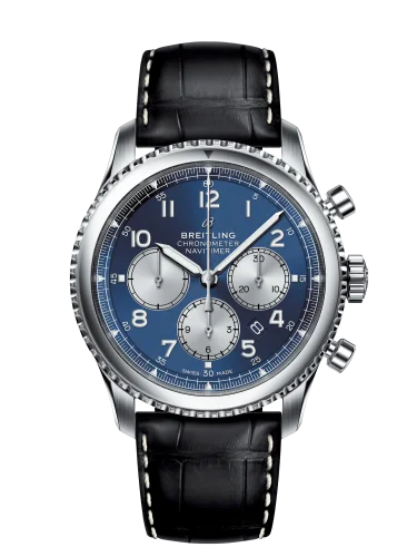 Breitling - AB0117131C1P1 Navitimer 8 B01 Chronograph 43 Stainless Steel / Blue / Black Croco