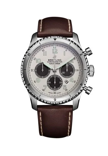 Breitling - AB01171A1G1X1 Navitimer 8 B01 Chronograph 43 Stainless Steel / Silver / Calf