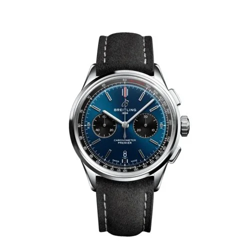Breitling - AB0118221C1X4 Premier B01 Chronograph 42 Stainless Steel / Blue / Anthracite Nubuck / Pin