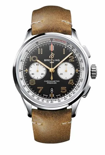 Breitling - AB0118A21B1X2 Premier B01 Chronograph 42 Stainless Steel / Norton Edition  / Nubuck / Pin