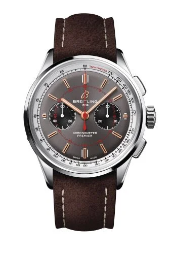 Breitling - AB0118A31B1X2 Premier B01 Chronograph 42 Stainless Steel / Wheels and Waves  / Nubuck / Pin