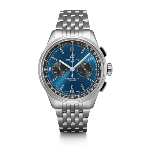 Breitling - AB0118A61C1A1 Premier B01 Chronograph 42 Stainless Steel / Blue / Bracelet