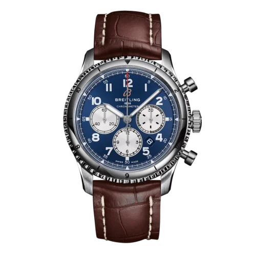 Breitling - AB0119131C1P1 Aviator 8 B01 Chronograph 43 Stainless Steel / Blue / Croco / Pin