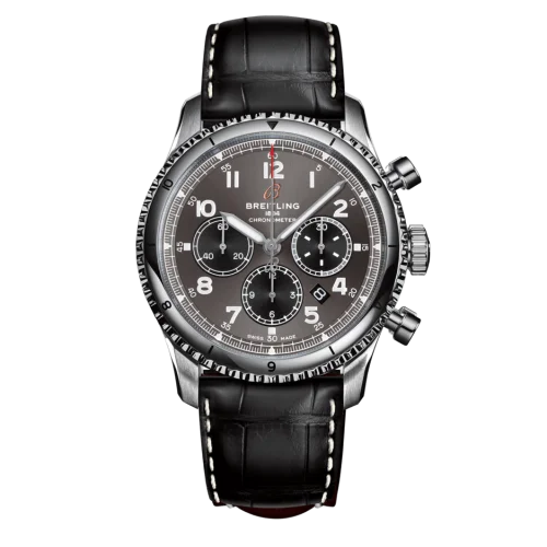 Breitling - AB0119131B1P1 Aviator 8 B01 Chronograph 43 Stainless Steel / Anthracite / Croco / Pin