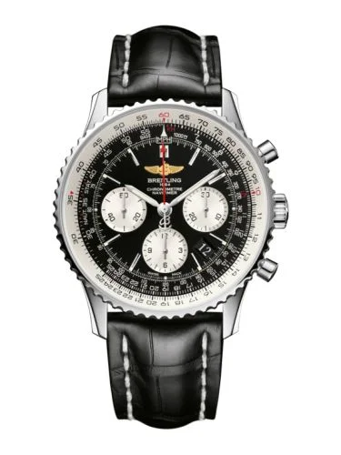Breitling - AB012012/BB01/743P/A20BA.1 Navitimer 01 43 Stainless Steel / Black / Alligator / Pin