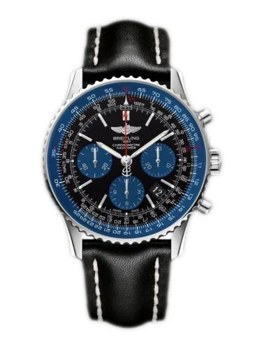 Breitling - AB012116/BE09/435X/A20BA.1 Navitimer 01 43 Stainless Steel / Blue Edition / Calf / Pin