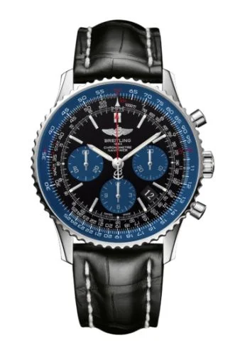 Breitling - AB012116/BE09/743P/A20BA.1 Navitimer 01 43 Stainless Steel / Blue Edition / Croco / Pin