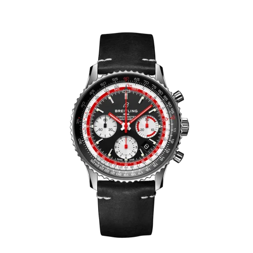 Breitling - AB01211B1B1X2 Navitimer 1 B01 Chronograph 43 Stainless Steel / Airline Editions SwissAir / Calf / Folding