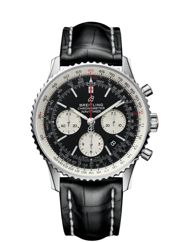 Breitling - AB0121211B1P1 Navitimer 1 B01 Chronograph 43 Stainless Steel / Black / Croco /  Pin