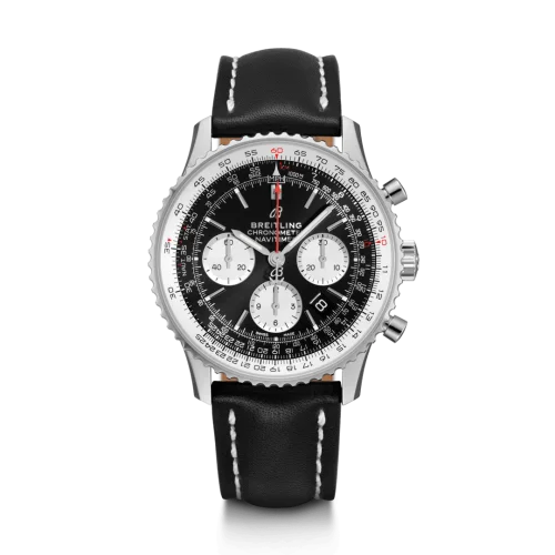 Breitling - AB0121211B1X2 Navitimer 1 B01 Chronograph 43 Stainless Steel / Black / Calf /  Pin