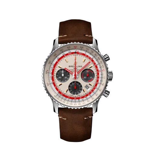 Breitling - AB01219A1G1X1 Navitimer 1 B01 Chronograph 43 Stainless Steel / Airline Editions TWA / Calf / Pin