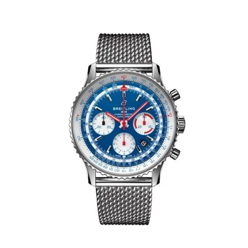 Breitling - AB0121A31C1A1 Navitimer 1 B01 Chronograph 43 Stainless Steel / Airline Editions American Airlines / Mesh