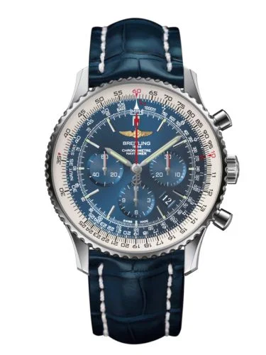 Breitling - AB012721/C889/746P/A20BA.1 Navitimer 01 46 Stainless Steel / Aurora Blue / Croco / Pn