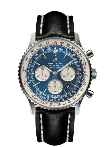 Breitling - AB012721.CA05.441X Navitimer 1 B01 Chronograph 46 Stainless Steel / Aurora Blue / Calf