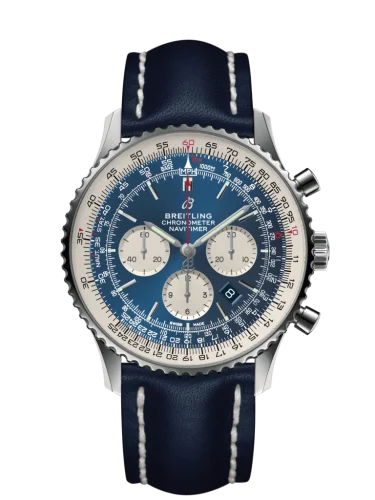 Breitling - AB0127211C1X1 Navitimer 1 B01 Chronograph 46 Stainless Steel / Aurora Blue / Calf / Pin