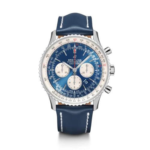 Breitling - AB0127211C1X2 Navitimer 1 B01 Chronograph 46 Stainless Steel / Aurora Blue / Calf / Folding