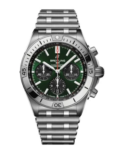 Breitling - AB0134101L1A1 Chronomat B01 42 Stainless Steel / Green / Rouleaux