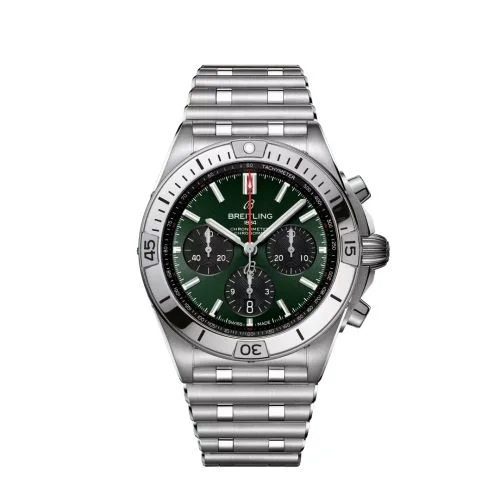 Breitling - AB0134101L2A1 Chronomat B01 42 Stainless Steel / Green / Rouleaux