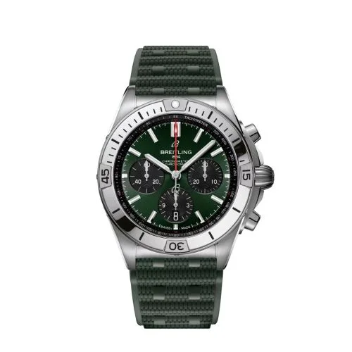 Breitling - AB0134101L2S1 Chronomat B01 42 Stainless Steel / Green / Rubber