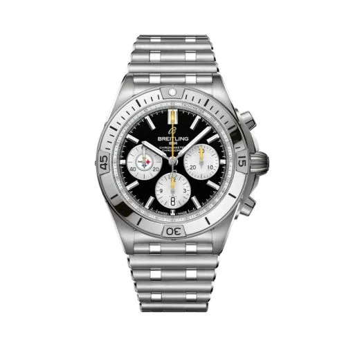 Breitling - AB01342B1B2A1 Chronomat B01 42 NFL Pittsburgh Steelers / Rouleaux