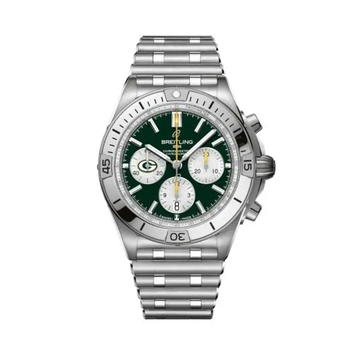 Breitling - AB01342B1L1A1 Chronomat B01 42 NFL Green Bay Packers / Rouleaux