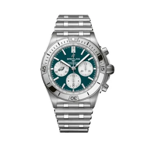 Breitling - AB01342B1L4A1 Chronomat B01 42 NFL Philadelphia Eagles / Rouleaux