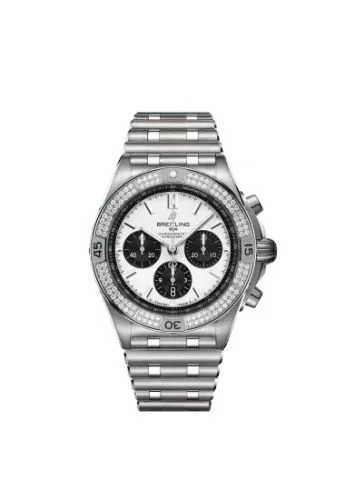 Breitling - AB01346B1A1A1 Chronomat B01 42 Stainless Steel - Diamond / White / Rubber