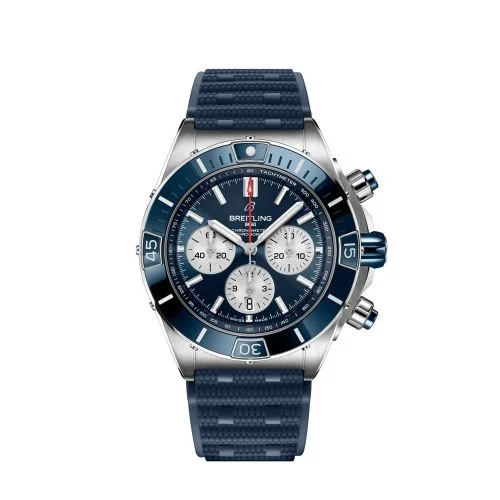 Breitling - AB0136161C1S1 Super Chronomat B01 44 Stainless Steel / Blue / Rubber
