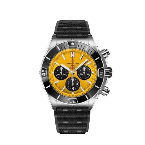 Breitling - AB01364A1I1S1 Super Chronomat B01 44 Stainless Steel / Yellow / Rubber / China