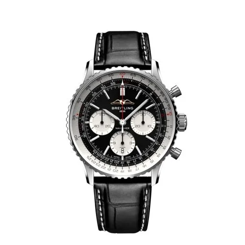 Breitling - AB0138211B1P1 Navitimer B01 Chronograph 43 Stainless Steel / Black / Alligator - Folding