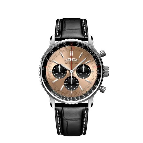 Breitling - AB0138241K1P1 Navitimer  B01 Chronograph 43 Stainless Steel / Copper / Alligator - Folding