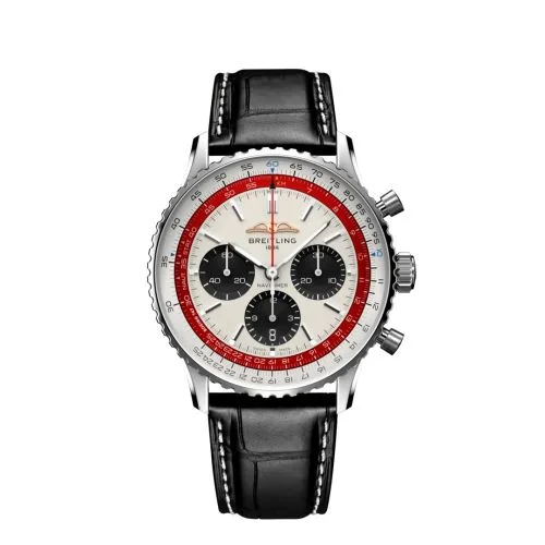 Breitling - AB01383B1G1P1 Navitimer  B01 Chronograph 43 Stainless Steel / Boeing 747 / Alligator - Folding