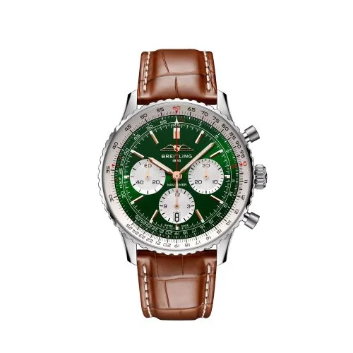 Breitling - AB01385A1L1P1 Navitimer  B01 Chronograph 43 Stainless Steel / Green / Spain