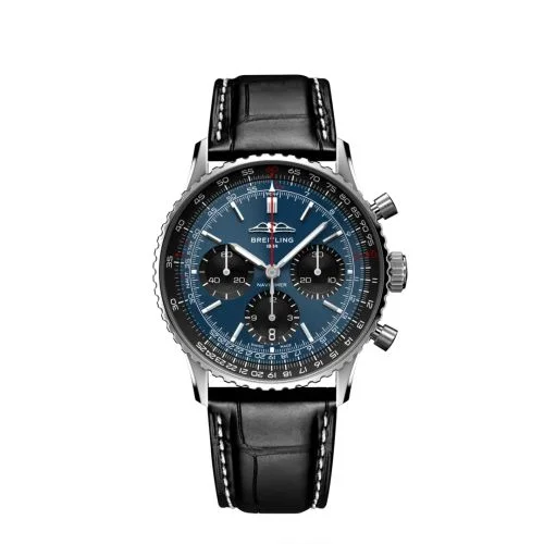 Breitling - AB0139241C1P1 Navitimer B01 Chronograph 41 Stainless Steel / Blue / Alligator - Folding