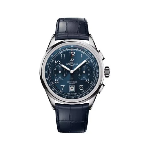 Breitling - AB0145171C1P2 Premier B01 Chronograph 42 Stainless Steel / Blue / Alligator