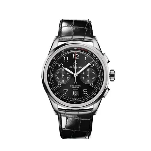 Breitling - AB0145221B1P1 Premier B01 Chronograph 42 Stainless Steel / Black / Alligator