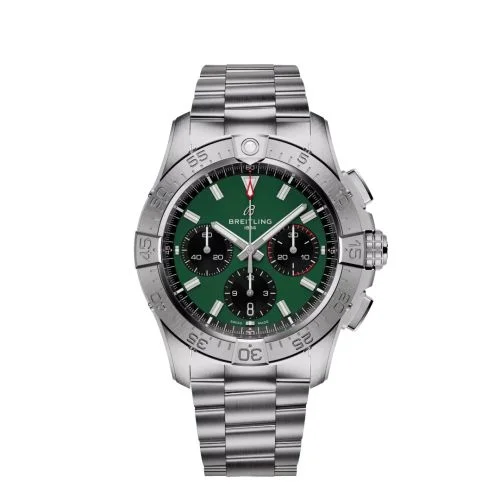 Breitling - AB0146101L1A1 Avenger B01 Chronograph 42 Stainless Steel / Green / Bracelet