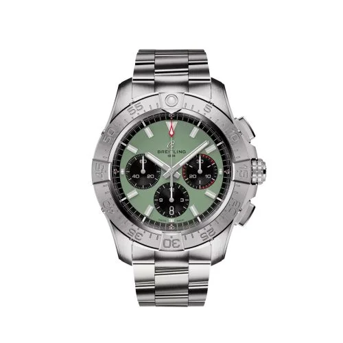 Breitling - AB0147101L1A1 Avenger B01 Chronograph 44 Stainless Steel / Green / Bracelet