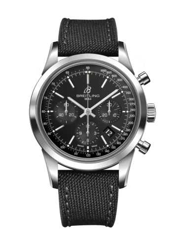 Breitling - AB015212/BA99/109W/A20BA.1 Transocean Chronograph Stainless Steel / Black / Military / Pin