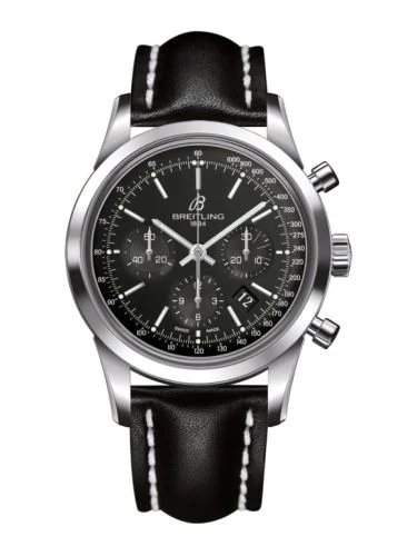 Breitling - AB015212/BA99/435X/A20BA.1 Transocean Chronograph Stainless Steel / Black / Calf / Pin