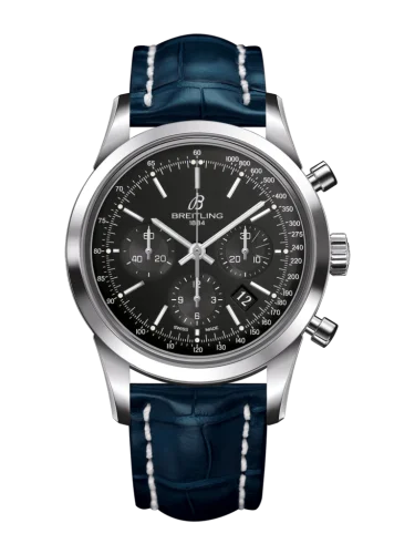 Breitling - AB015212/BA99/731P/A20BA.1 Transocean Chronograph Stainless Steel / Black / Croco / Pin