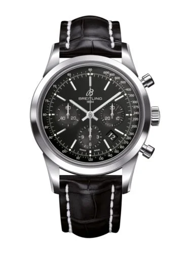 Breitling - AB015212/BA99/743P/A20BA.1 Transocean Chronograph Stainless Steel / Black / Croco / Pin
