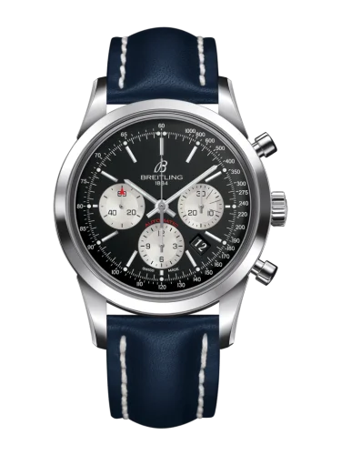 Breitling - AB015212/BF26/112X/A20D.1 Transocean Chronograph Stainless Steel / Reverse Panda / Calf / Folding