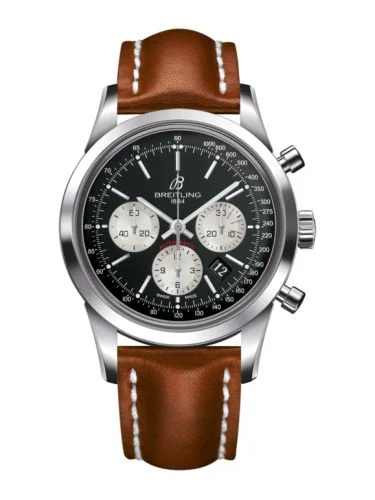 Breitling - AB015212/BF26/433X/A20BA.1 Transocean Chronograph Stainless Steel / Reverse Panda / Calf / Pin