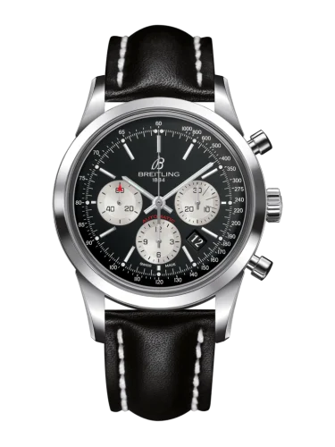 Breitling - AB015212/BF26/435X/A20BA.1 Transocean Chronograph Stainless Steel / Reverse Panda / Calf / Pin