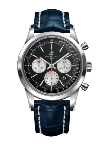 Breitling - AB015212/BF26/731P/A20BA.1 Transocean Chronograph Stainless Steel / Reverse Panda / Croco / Pin