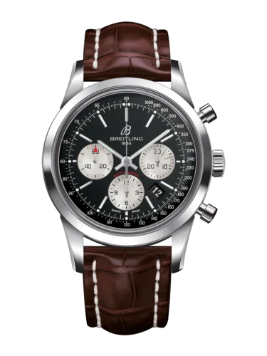 Breitling - AB015212/BF26/739P/A20BA.1 Transocean Chronograph Stainless Steel / Reverse Panda / Croco / Pin