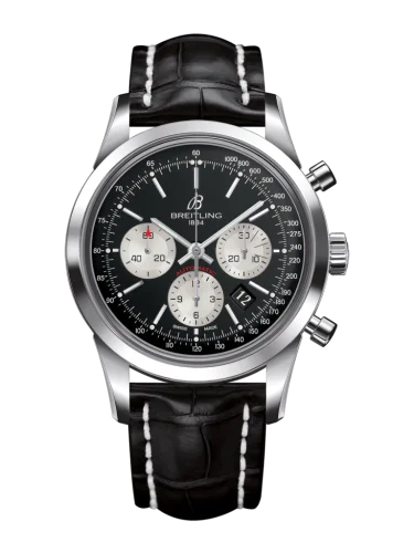 Breitling - AB015212/BF26/744P/A20D.1 Transocean Chronograph Stainless Steel / Reverse Panda / Croco / Folding